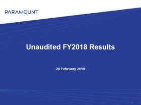 Q4 Financial Year 2018 Results