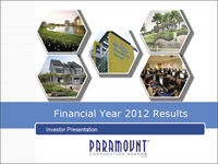Q4 Financial Year 2012 Results
