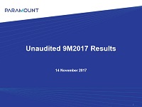Q3 Financial Year 2017 Results