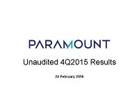 Q4 Financial Year 2015 Results