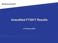 Q4 Financial Year 2017 Results