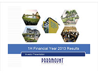 Q2 Financial Year 2013 Results