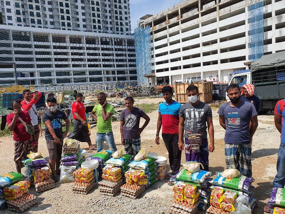 Workers at Utropolis Batu Kawan, Penang