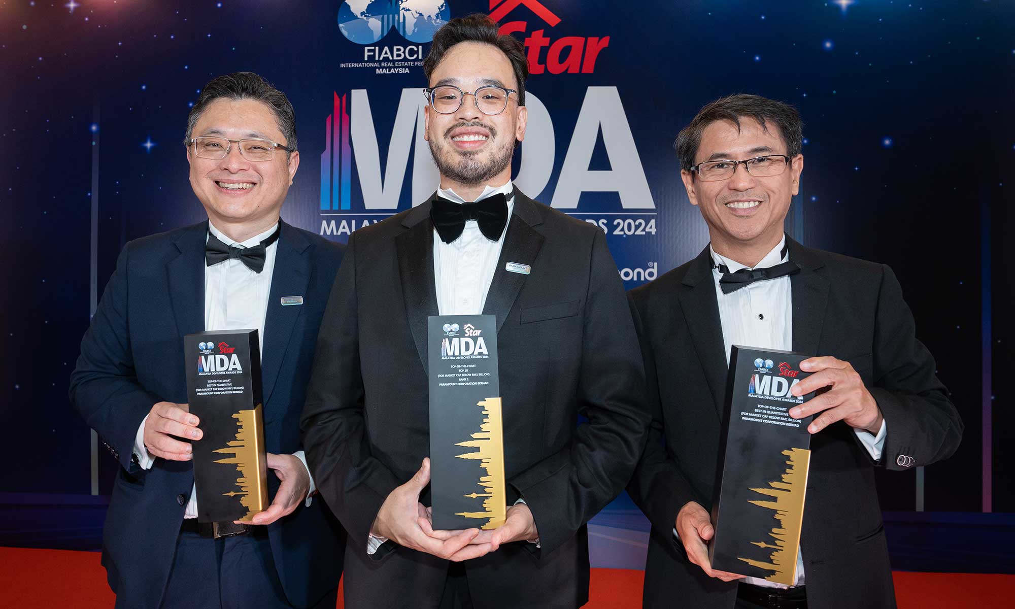 Jeffrey Chew Benjamin Teo and Chee Siew Pin at Malaysia Developer Awards 2024