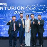 Foong-Poh-Seng-Benjamin-Teo-Chee-Siew-Pin-and-Wang-Chong-Hwa-posing-at-The-Edge-Centurion-Club-Awards-2022