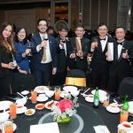 Jeffrey Chew, Benjamin Teo, Chee Siew Pin, Ooi Hun Peng and Wang Chong Hwa celebrating the wins with the team