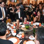 Jeffrey Chew and Benjamin Teo chatting with the Paramount team