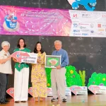 Paramount presented a mock cheque to Kiwanis Malaysia
