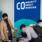 Guests arriving at Co-labs Coworking launch