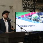 Benjamin Teo giving a speech at UOW