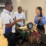 Paramount team checking out UOW Malaysia student's work